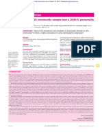 Prevalence: 9% of A US Community Sample Had A DSM-IV Personality Disorder