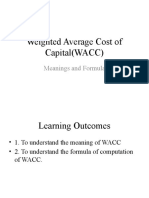 Lecture 14 Weighted Average Cost of Capital