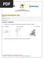 Avaliação de Educação Física 1º Ano | PDF