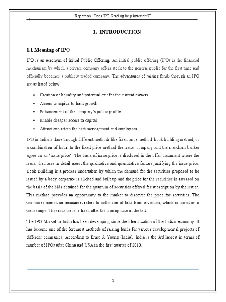 FINAL | PDF | Initial Public Offering | Stocks