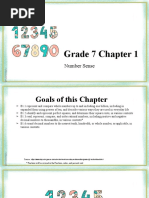 Grade 7 Chapter 1: Number Sense