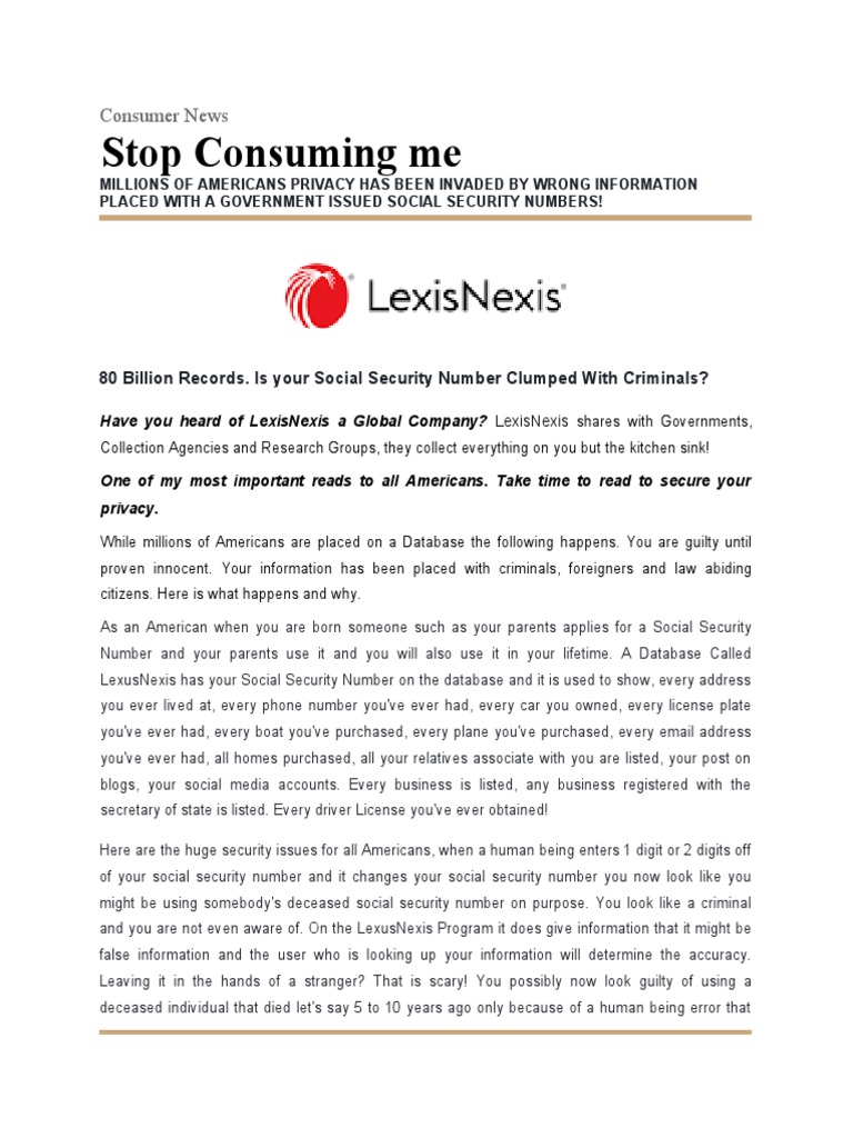 80 Billion Records. Is Your Social Security Number Clumped With