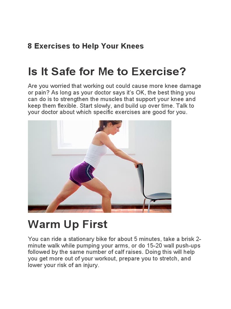 Knee Strengthening Exercises Guide | PDF | Foot | Knee