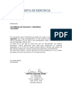 Carta de Renuncia