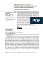 Anxiety Factors in Students in Completing Thesis