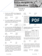 Práctica de Aritmética Promedios II ANUAL UNI