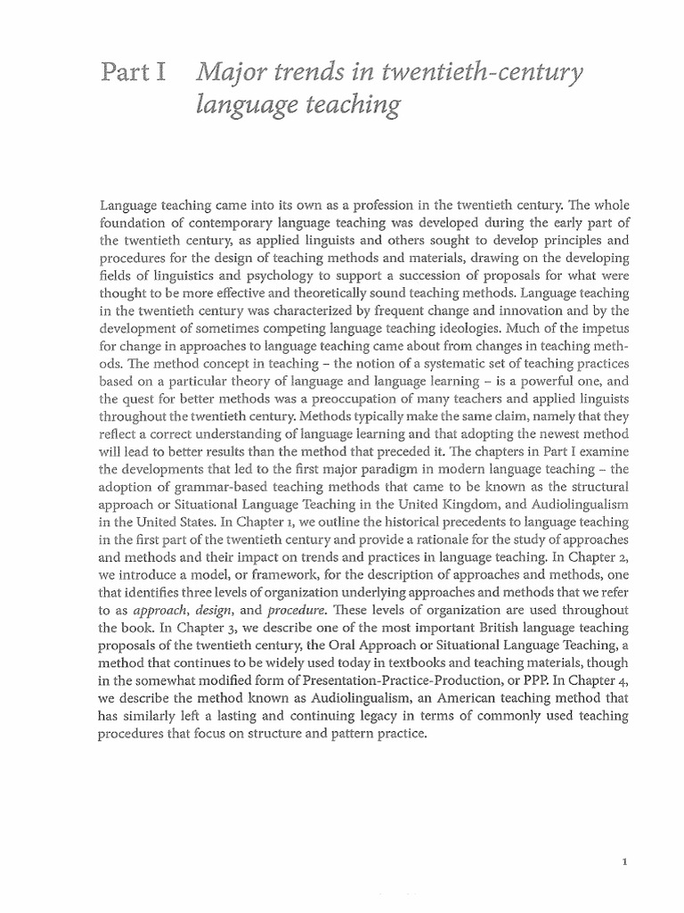 Chapter 1-Aproaches and Methods in Language Teaching Third Edition Jack ...