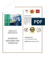 Practica de Ejercicios para Planes de Muestreo. Aux Juan Carlos Tapia A.