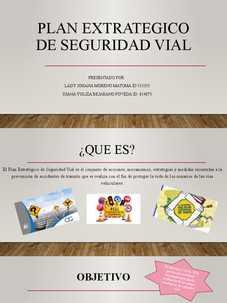 Plan Estratégico de Seguridad Vial | PDF | Seguridad vial | Accidente ...