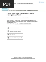 Pooled Mean Group Estimation of Dinamic Heterogeneous Panles