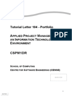 A P M I T E Cspm1Dr: Tutorial Letter 104 - Portfolio
