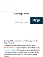 Strategic HRD: BY Prof Ravi Kant