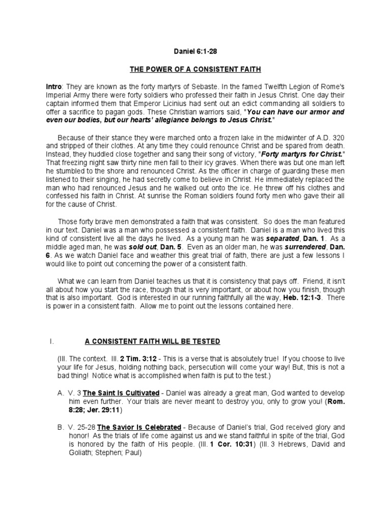 The Strength of Consistent Faith | PDF | Jesus | Faith