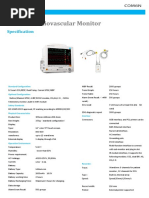 Cardiovascular Monitor: Specification