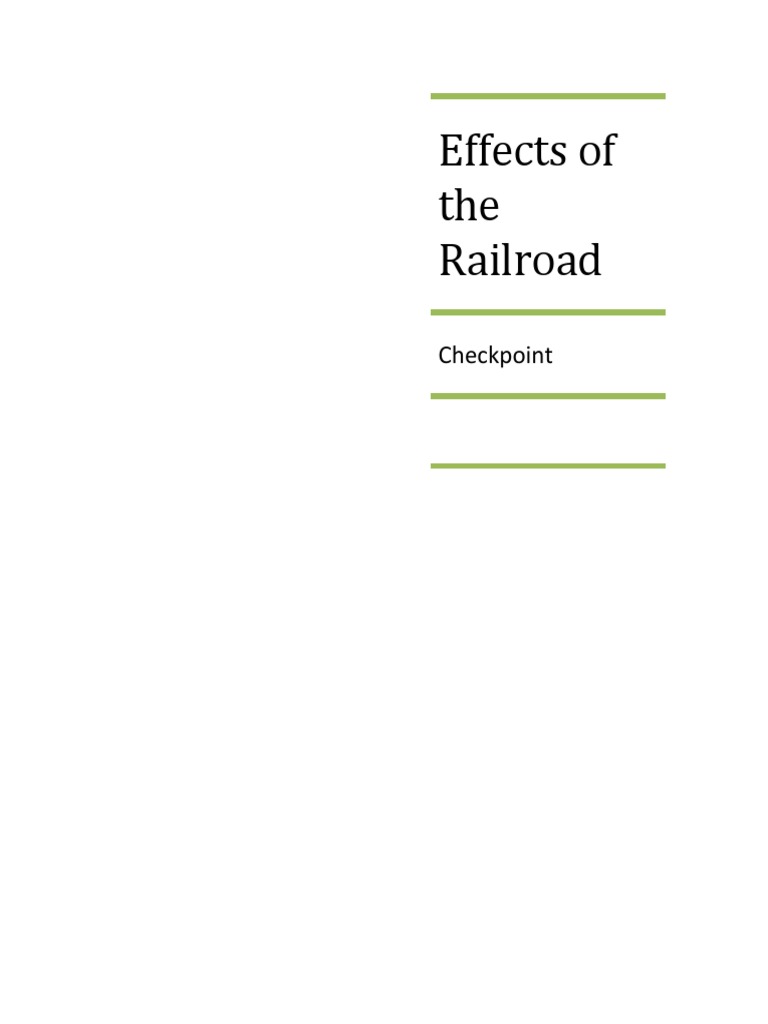 Impact of Railroads on U.S. Cities | PDF | Travel