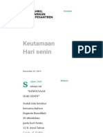 Keutamaan Hari Senin