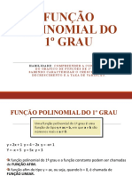 Função do 1o Grau: Construindo o Gráfico e Analisando Crescimento