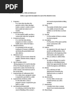 Cruzada, Marjorie J. NCM 107-Care of Mother, Child and Adolescent Define or Give Brief Description For Each of The Obstetric Terms