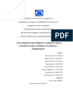 Informe Contabilidad Especial II Responsable Fany Cedeño