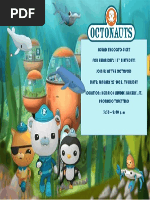 Octonauts Birthday Party Invitation