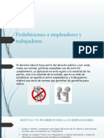 Prohibiciones A Empleadores y Trabajadores