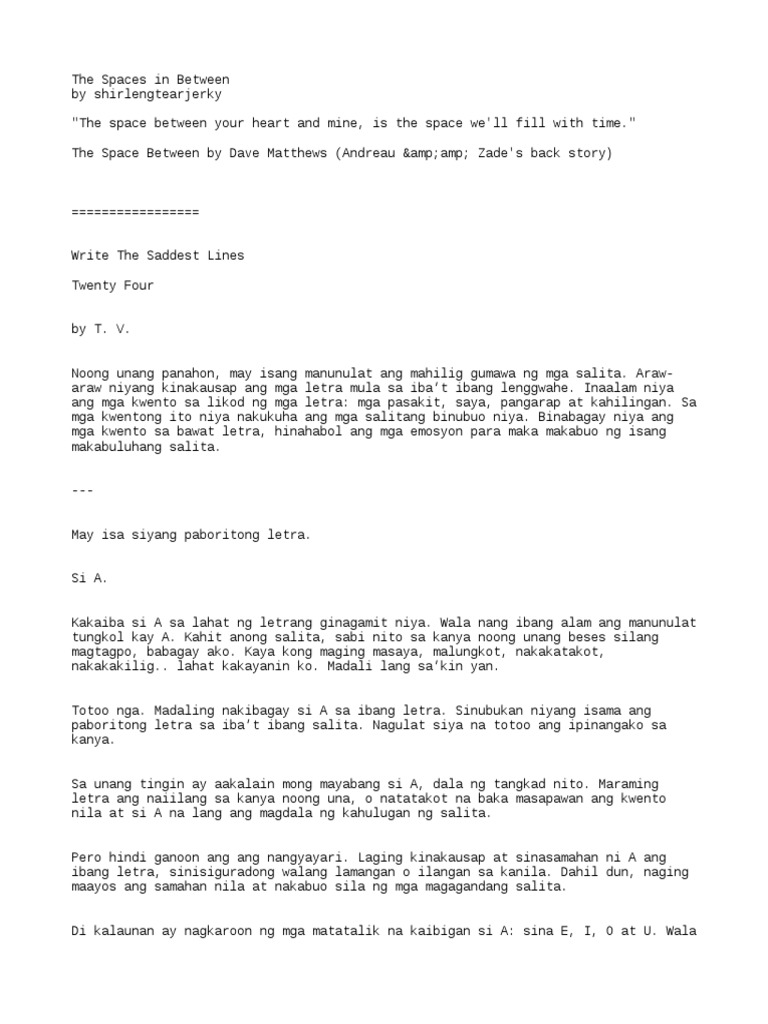 The Spaces In Between Pdf