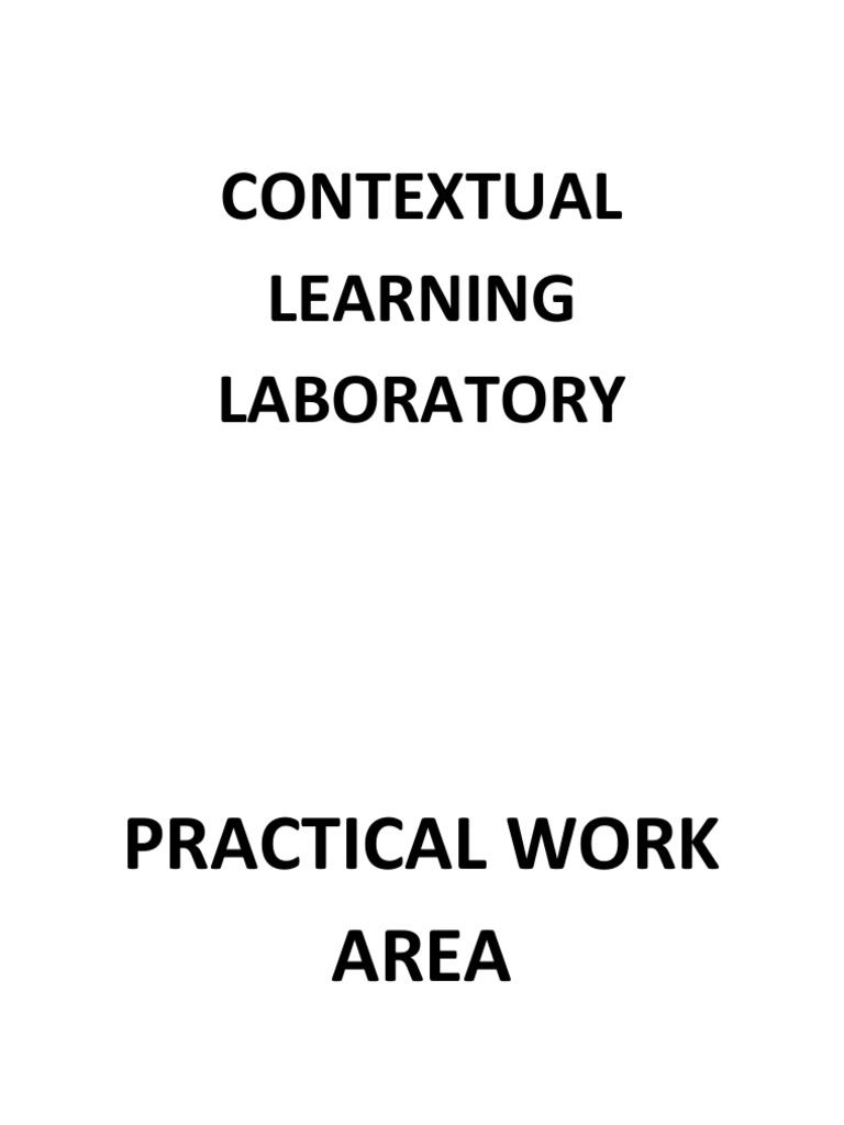 Contextual Learning Laboratory Overview | PDF