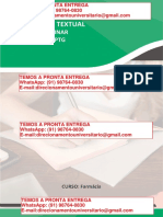 Doenças Transmitidas Por Alimentos e Suas Consequências para Os Diferentes Sistemas Do Organismo - Farmácia Semestre 6º REG e 5º FLEX