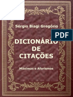 Dicionario de Citacoes - Maximas e Aforismos Sergio Biagi Gregorio