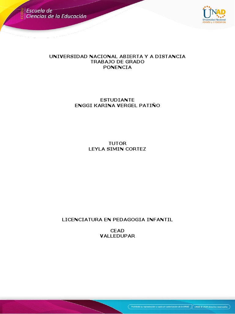 Formato 1 - Formato de Ponencia | PDF | Educación de la primera ...
