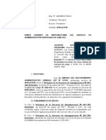 Apelación contra acta de control por presunta infracción de servicio de colectivo