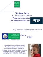 The Real Facts:: An Overview of Maine's Temporary Assistance For Needy Families Program