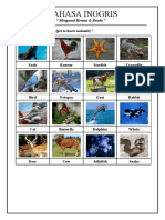 Materi Les Bahasa Inggris 2021 ( Mengenal Hewan & Benda ) - Copy
