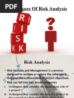 Techniques of Risk Analysis