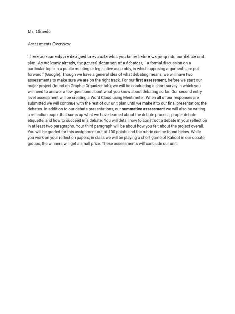 Edsc Assessment Instructions | PDF