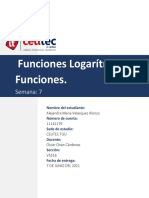 Tarea 7.2 Funciones Logarítmicas y Funciones Exponenciales