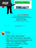 Dr. P. S. Kulkarni: Energy From Tides and Waves