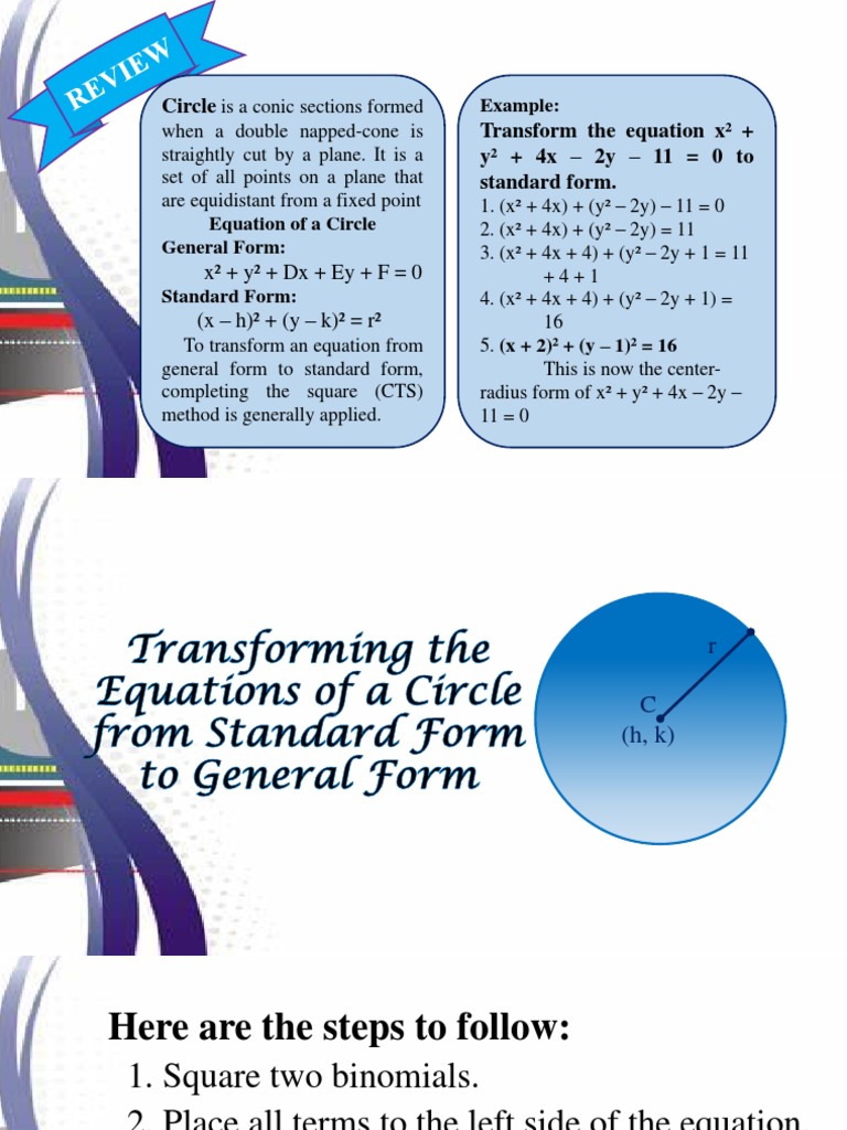 Chapter 1 - Lesson 2 - Transforming Equations From Standard Form To ...