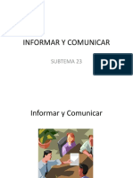 INFORMAR Y COMUNICAR