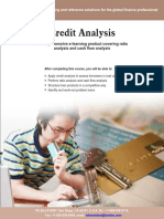 Credit Analysis. A Comprehensive E-Learning Product Covering Ratio Analysis and Cash Flow Analysis. After Completing This Course, You Will Be Able To
