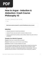 How To Argue - Induction & Abduction: Crash Course Philosophy #3