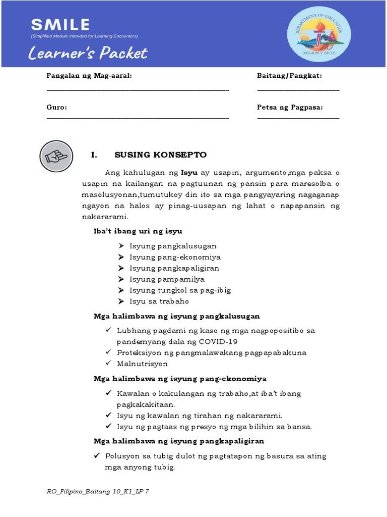 Learner's Packet 7 | PDF