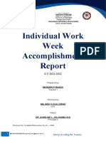 Individual Work Week Accomplishment: Division of Batangas