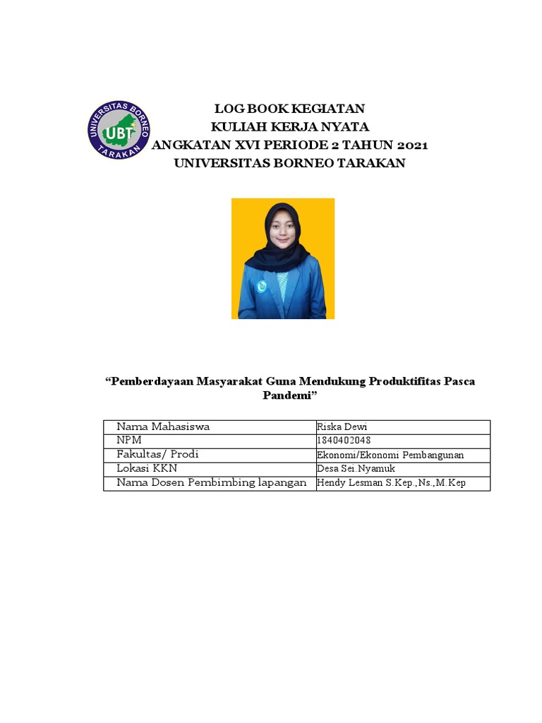 Logbook KKN Riska Dewi 2021 | PDF