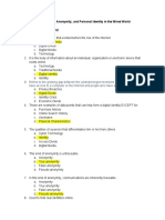 TOPIC: Ethics, Anonymity, and Personal Identity in The Wired World I. Multiple Choice (10 Items)