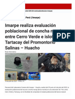 Imarpe realiza evaluación poblacional de concha navaja entre Cerro Verde e islote Tartacay del Promontorio Salinas – Huacho - Gobierno del Perú