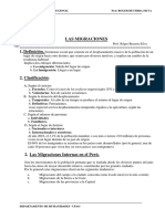 Las Migraciones: Fenómeno Social Que Consiste en El Desplazamiento Masivo de La Población de Un