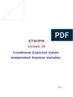 Conditional Expected Values Independent Random Variables: Stm2Pm