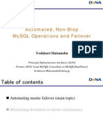 Automated, Non-Stop MySQL Operations and Failover Presentation