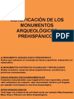 Clasificacion de Monumentos Arqueologicos Prehispanicos